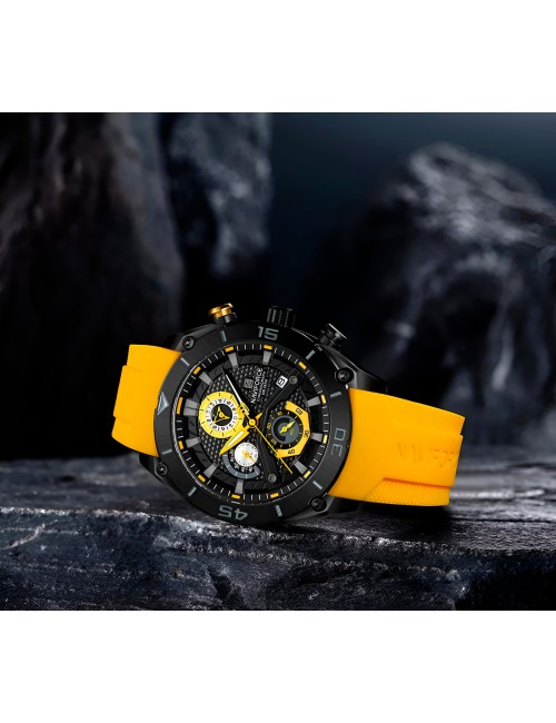 Reloj Naviforce Casual Nf8038 Crono Hombre Goma + Estuche