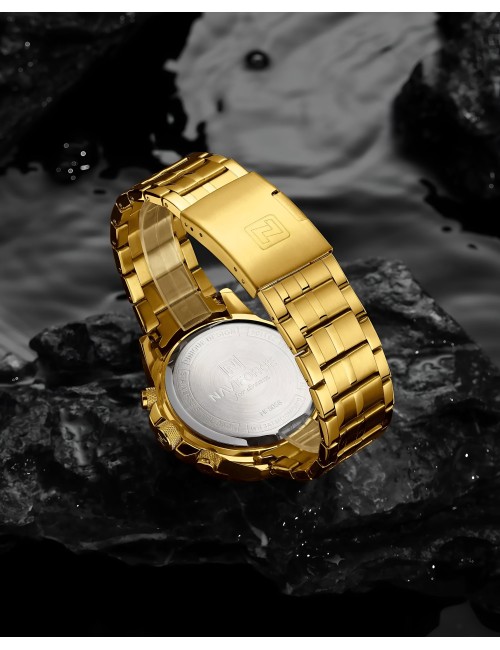 Reloj Naviforce Casual Nf8056 Crono Hombre Acero+ Estuche