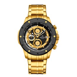 Reloj Naviforce Casual Nf8056 Crono Hombre Acero+ Estuche