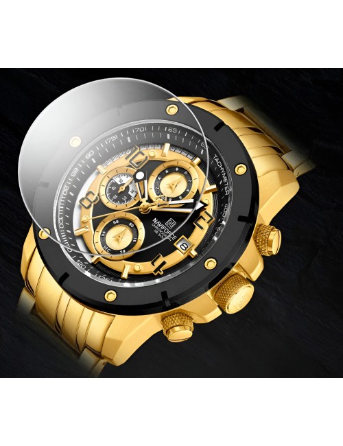 Reloj Naviforce Casual Nf8056 Crono Hombre Acero+ Estuche