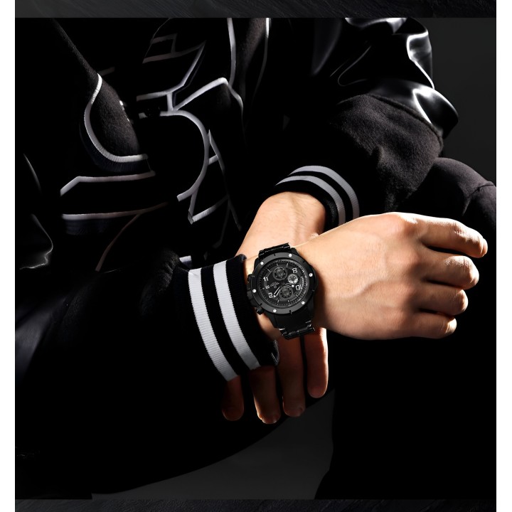 Reloj Naviforce Casual Nf8056 Crono Hombre Acero+ Estuche