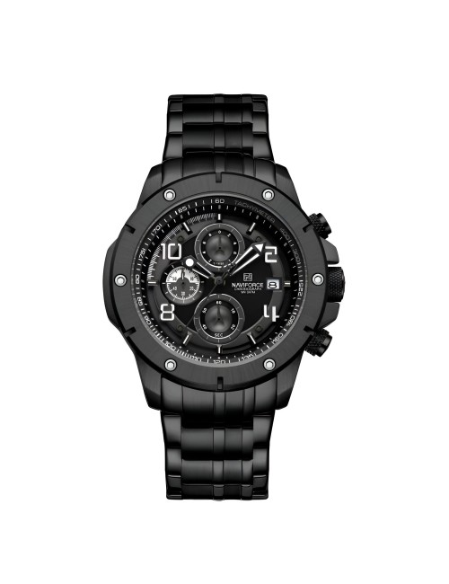 Reloj Naviforce Casual Nf8056 Crono Hombre Acero+ Estuche