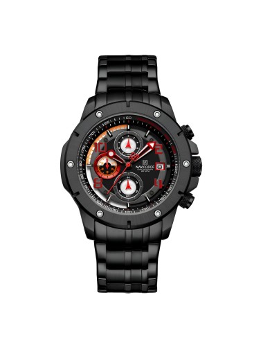 Reloj Naviforce Casual Nf8056 Crono Hombre Acero+ Estuche