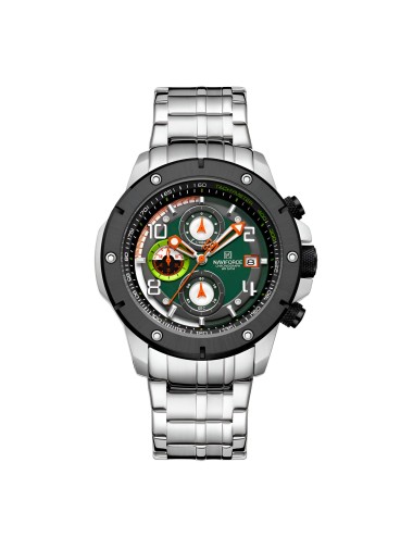Reloj Naviforce Casual Nf8056 Crono Hombre Acero+ Estuche