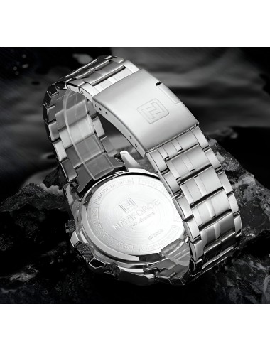 Reloj Naviforce Casual Nf8056 Crono Hombre Acero+ Estuche