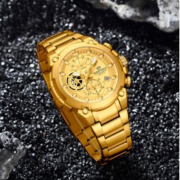 Reloj Naviforce Casual Nf8071 Crono Hombre Acero+ Estuche