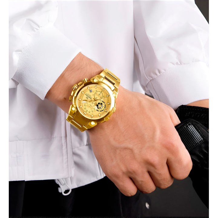 Reloj Naviforce Casual Nf8071 Crono Hombre Acero+ Estuche