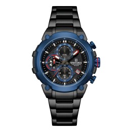 Reloj Naviforce Casual Nf8071 Crono Hombre Acero+ Estuche