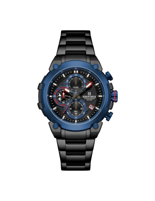 Reloj Naviforce Casual Nf8071 Crono Hombre Acero+ Estuche