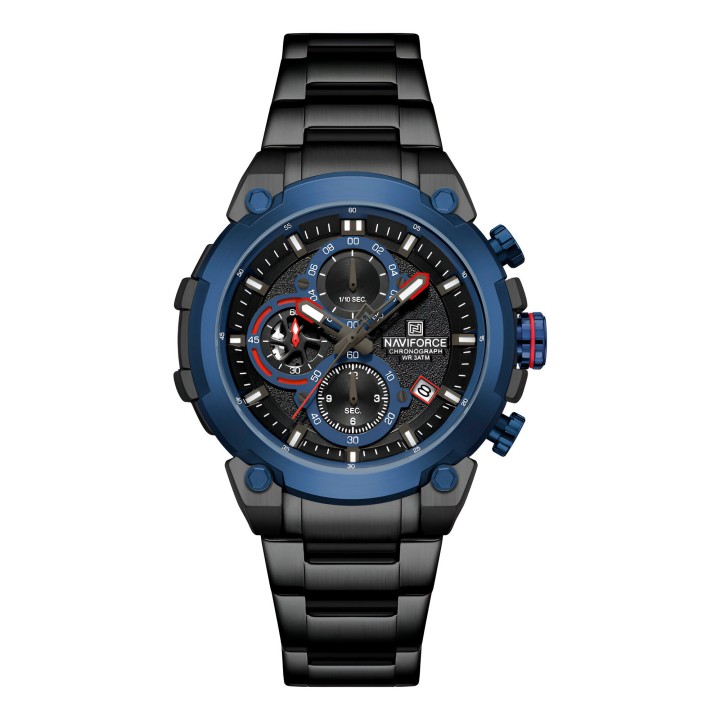 Reloj Naviforce Casual Nf8071 Crono Hombre Acero+ Estuche