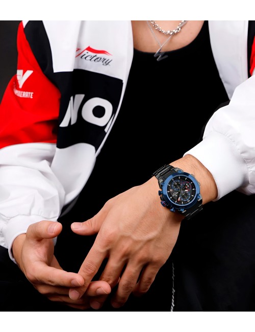 Reloj Naviforce Casual Nf8071 Crono Hombre Acero+ Estuche