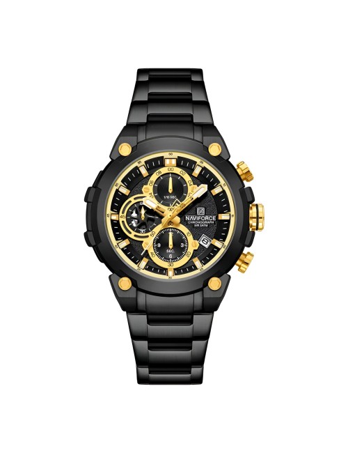 Reloj Naviforce Casual Nf8071 Crono Hombre Acero+ Estuche