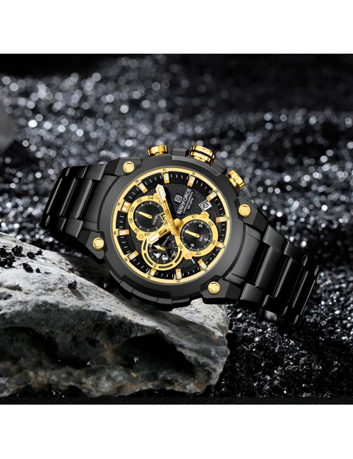 Reloj Naviforce Casual Nf8071 Crono Hombre Acero+ Estuche