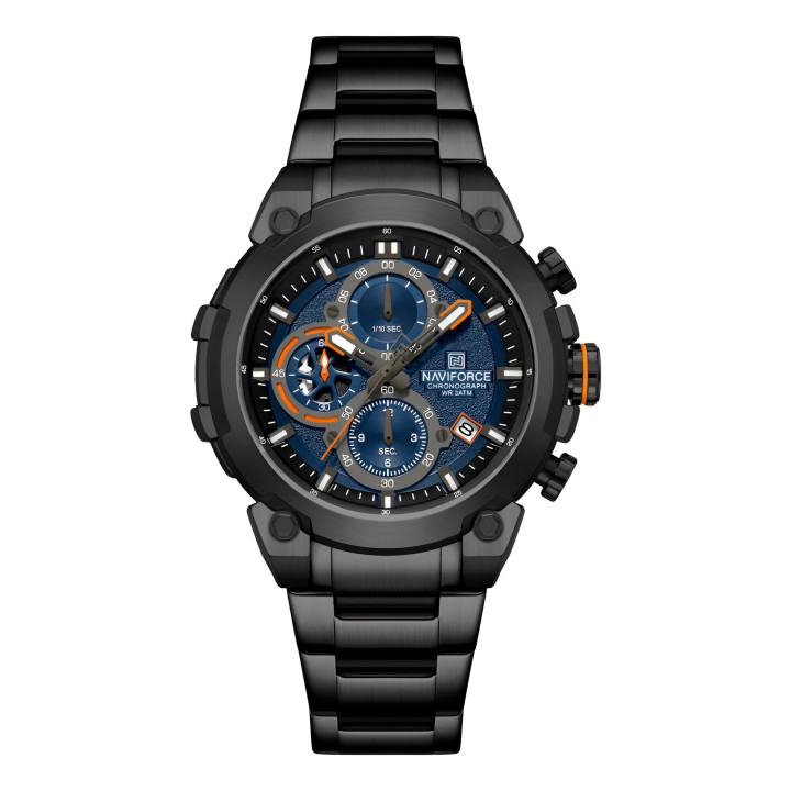 Reloj Naviforce Casual Nf8071 Crono Hombre Acero+ Estuche