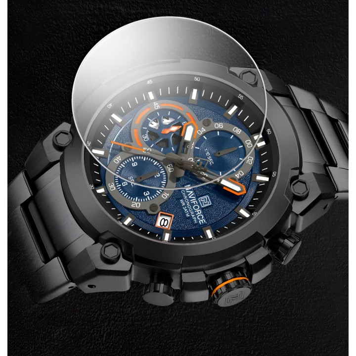 Reloj Naviforce Casual Nf8071 Crono Hombre Acero+ Estuche