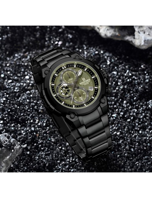 Reloj Naviforce Casual Nf8071 Crono Hombre Acero+ Estuche