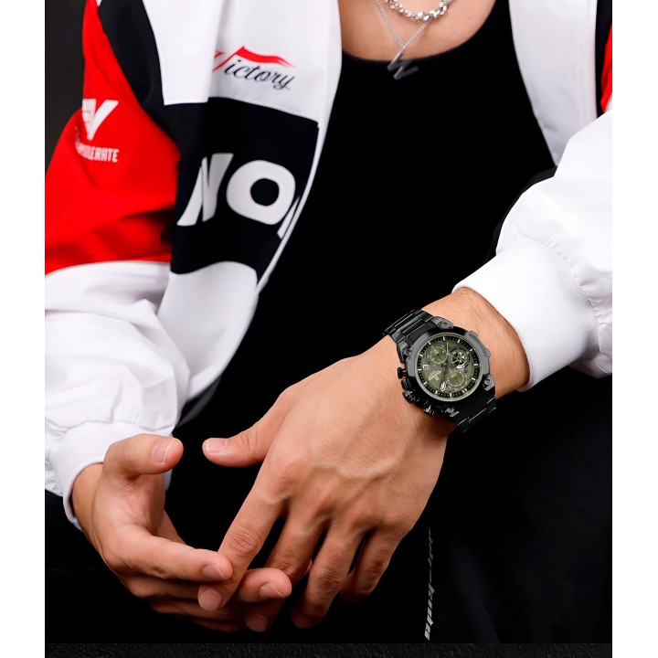 Reloj Naviforce Casual Nf8071 Crono Hombre Acero+ Estuche