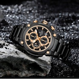 Reloj Naviforce Casual Nf8071 Crono Hombre Acero+ Estuche