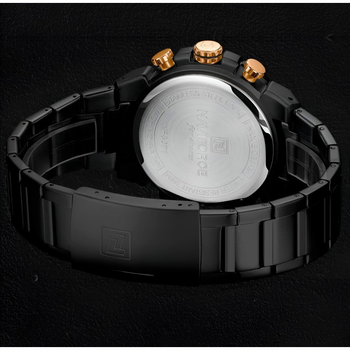 Reloj Naviforce Casual Nf8071 Crono Hombre Acero+ Estuche