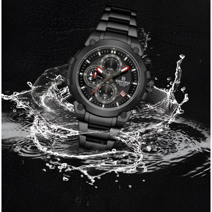 Reloj Naviforce Casual Nf8071 Crono Hombre Acero+ Estuche
