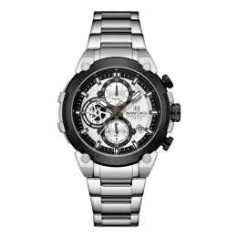 Reloj Naviforce Casual Nf8071 Crono Hombre Acero+ Estuche
