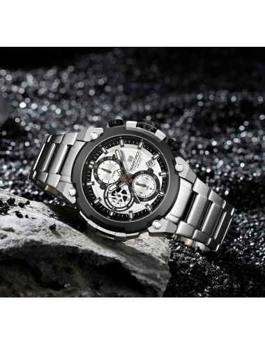 Reloj Naviforce Casual Nf8071 Crono Hombre Acero+ Estuche