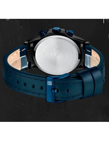 Reloj Naviforce Casual Nf8073 Crono Hombre Cuero + Estuche