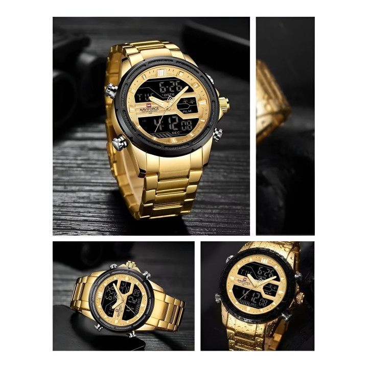Reloj Naviforce Casual Nf9138s Crono Hombre Acero+ Estuche