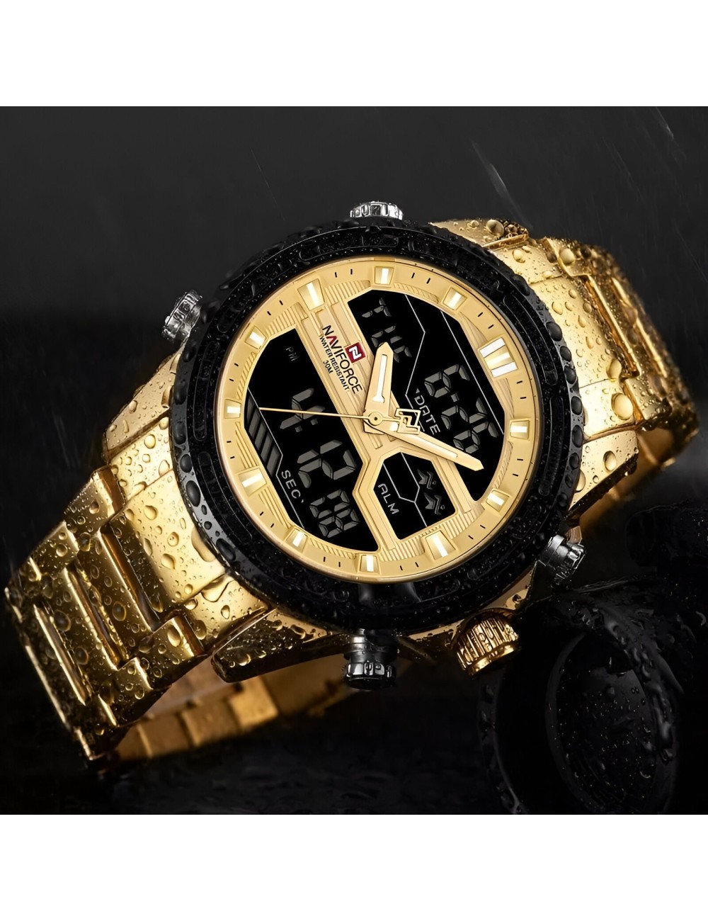 Reloj Naviforce Casual Nf9138s Crono Hombre Acero+ Estuche