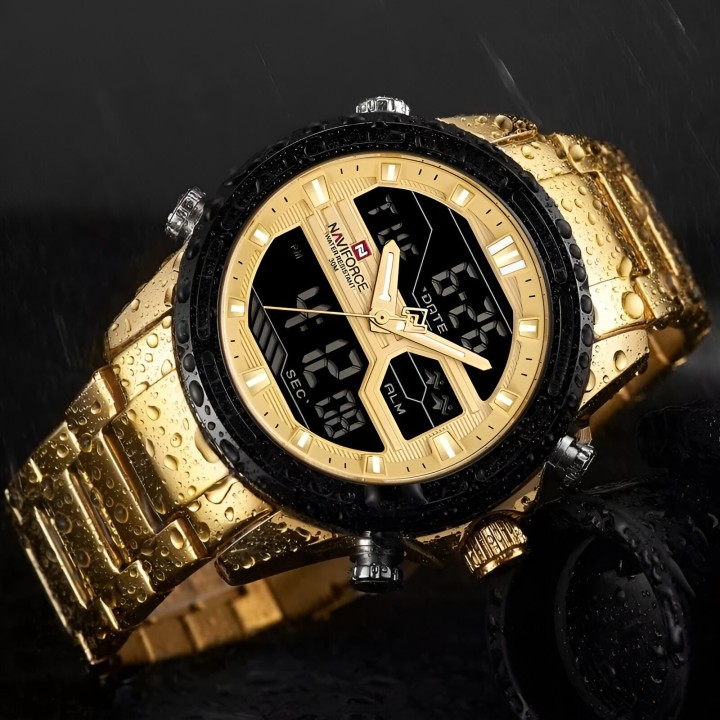 Reloj Naviforce Casual Nf9138s Crono Hombre Acero+ Estuche