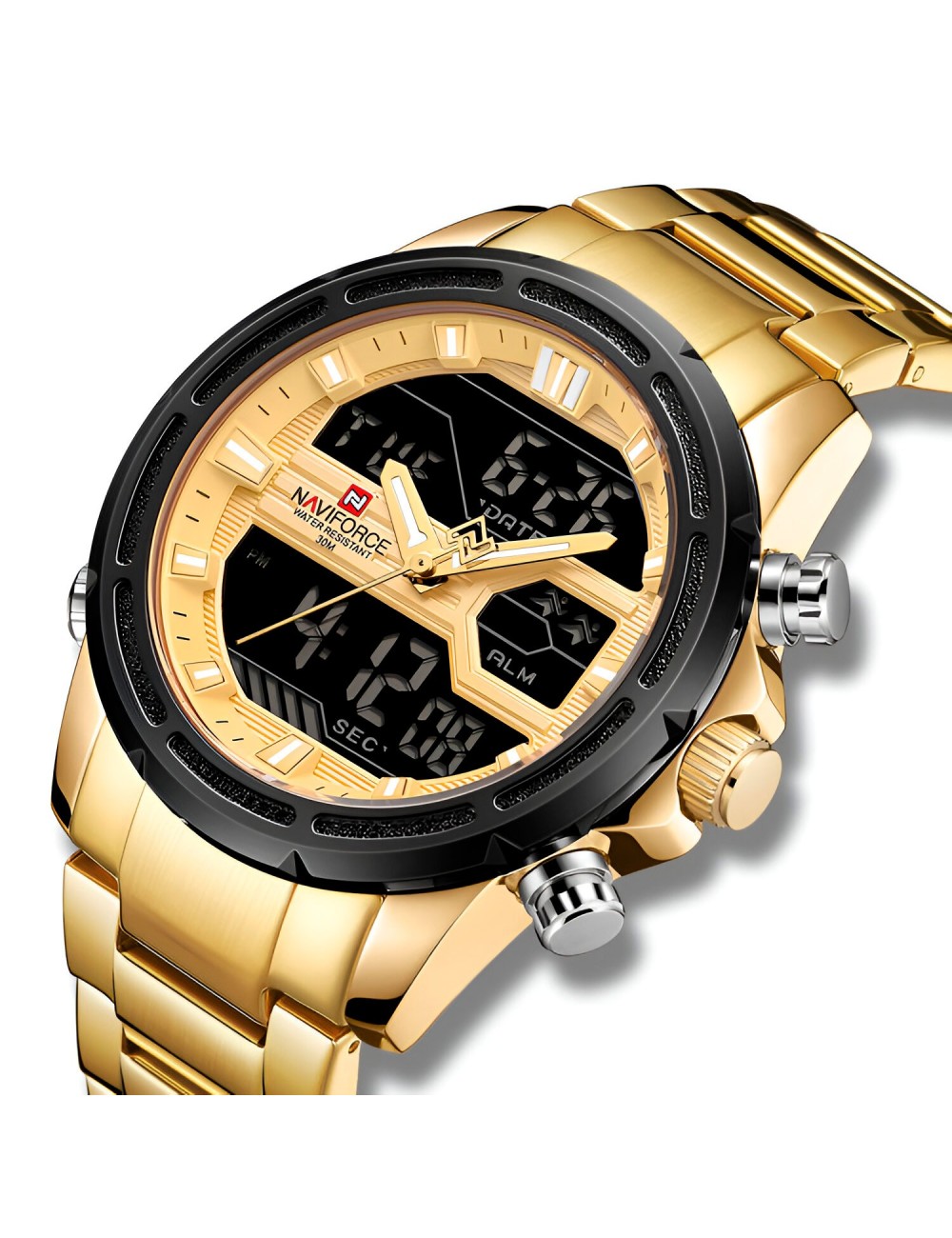 Reloj Naviforce Casual Nf9138s Crono Hombre Acero+ Estuche