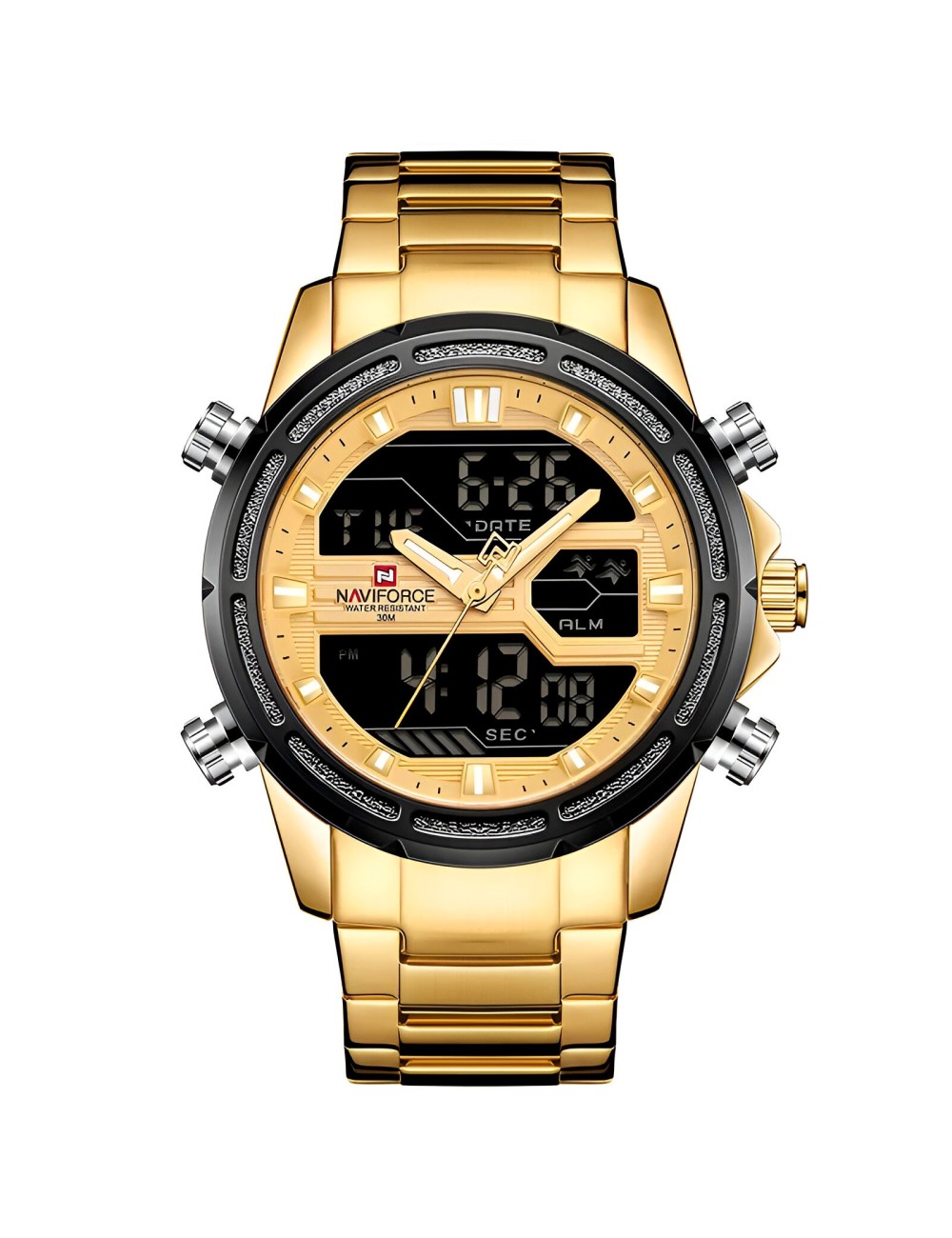 Reloj Naviforce Casual Nf9138s Crono Hombre Acero+ Estuche