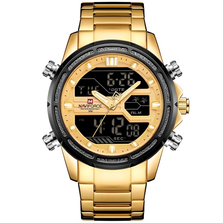 Reloj Naviforce Casual Nf9138s Crono Hombre Acero+ Estuche
