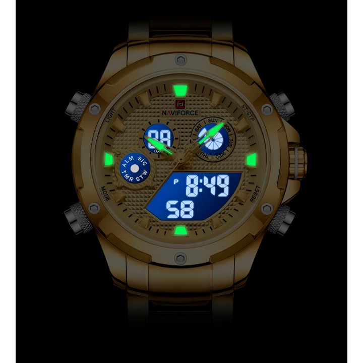Reloj Naviforce Casual Nf9217 Crono Hombre Acero+ Estuche