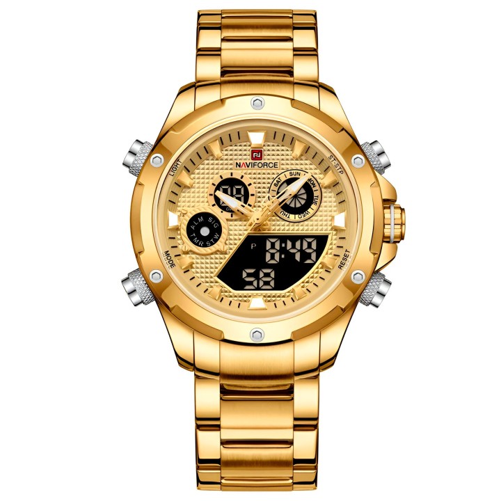 Reloj Naviforce Casual Nf9217 Crono Hombre Acero+ Estuche