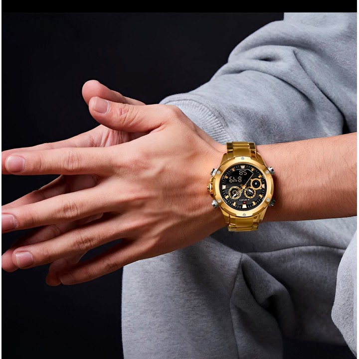 Reloj Naviforce Casual Nf9217 Crono Hombre Acero+ Estuche