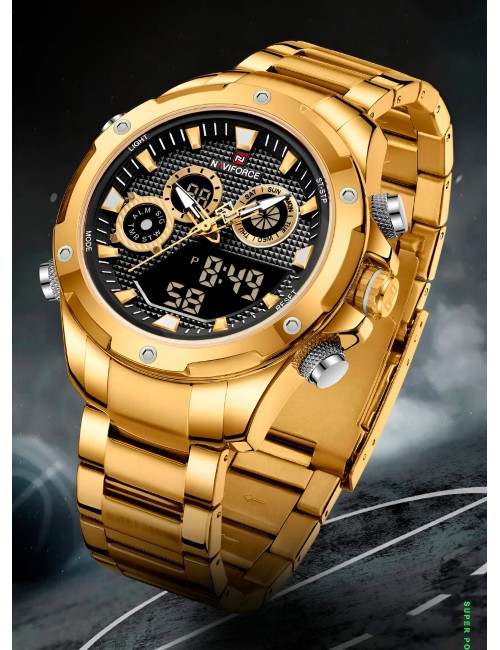 Reloj Naviforce Casual Nf9217 Crono Hombre Acero+ Estuche