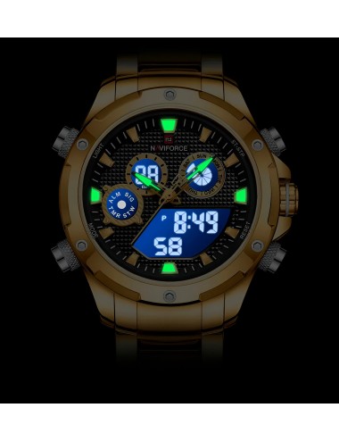 Reloj Naviforce Casual Nf9217 Crono Hombre Acero+ Estuche