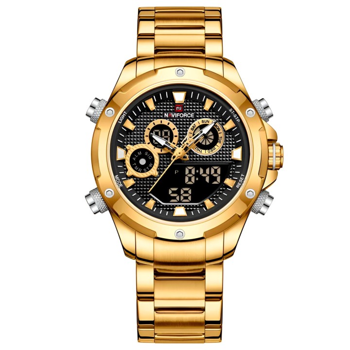 Reloj Naviforce Casual Nf9217 Crono Hombre Acero+ Estuche