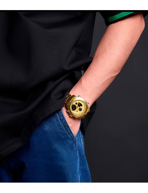 Reloj Naviforce Casual Nf9182 Crono Hombre Acero+ Estuche