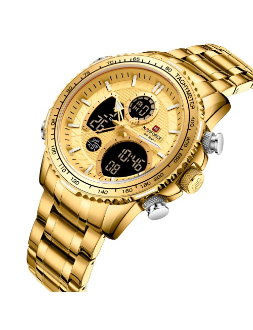 Reloj Naviforce Casual Nf9182 Crono Hombre Acero+ Estuche