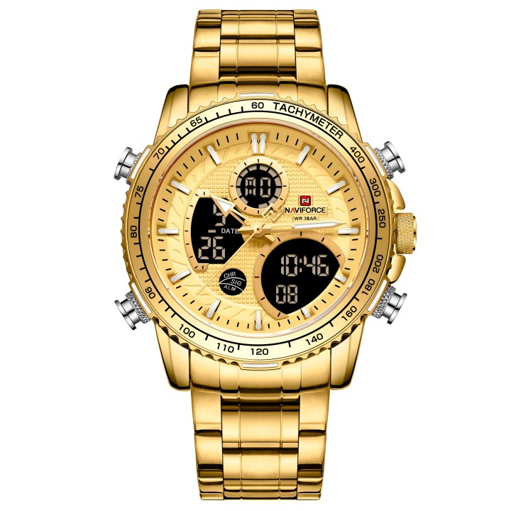 Reloj Naviforce Casual Nf9182 Crono Hombre Acero+ Estuche