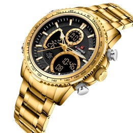 Reloj Naviforce Casual Nf9182 Crono Hombre Acero+ Estuche