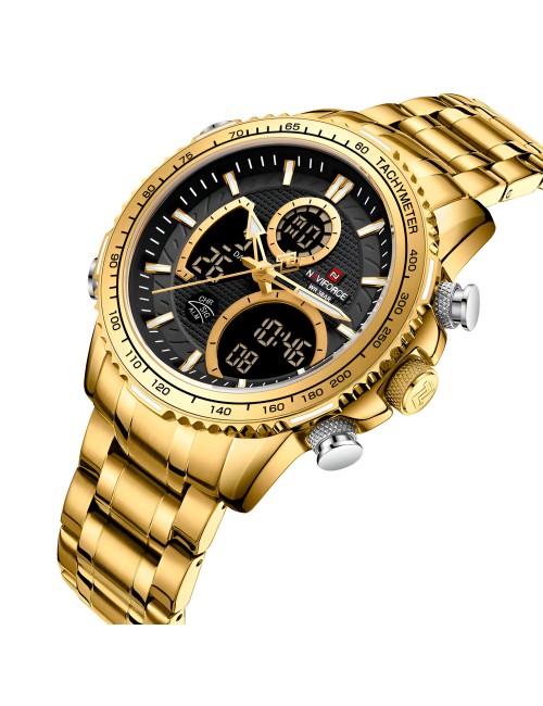 Reloj Naviforce Casual Nf9182 Crono Hombre Acero+ Estuche
