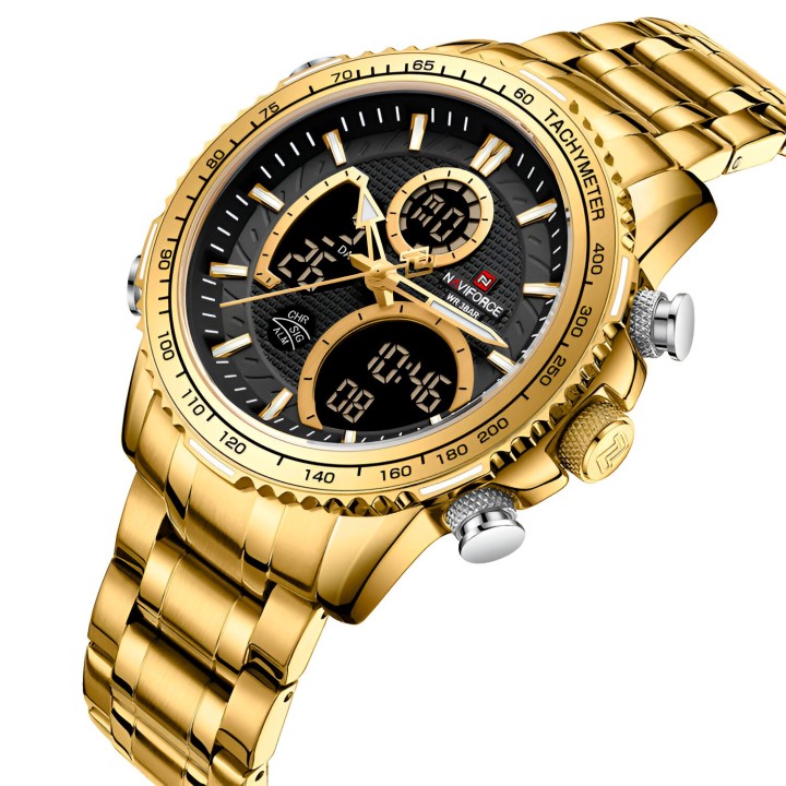 Reloj Naviforce Casual Nf9182 Crono Hombre Acero+ Estuche