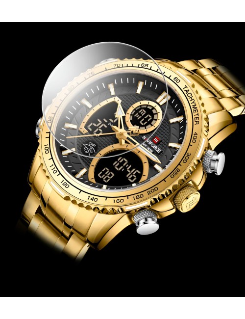 Reloj Naviforce Casual Nf9182 Crono Hombre Acero+ Estuche