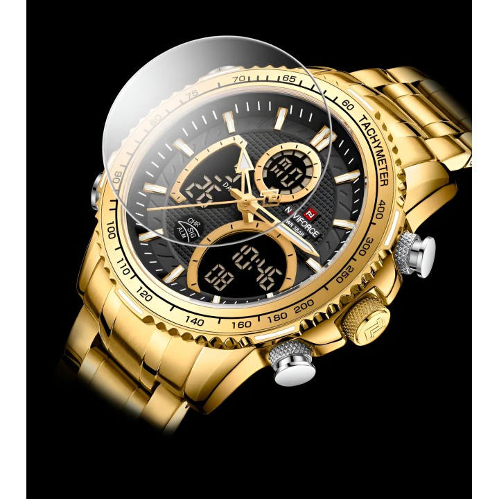 Reloj Naviforce Casual Nf9182 Crono Hombre Acero+ Estuche