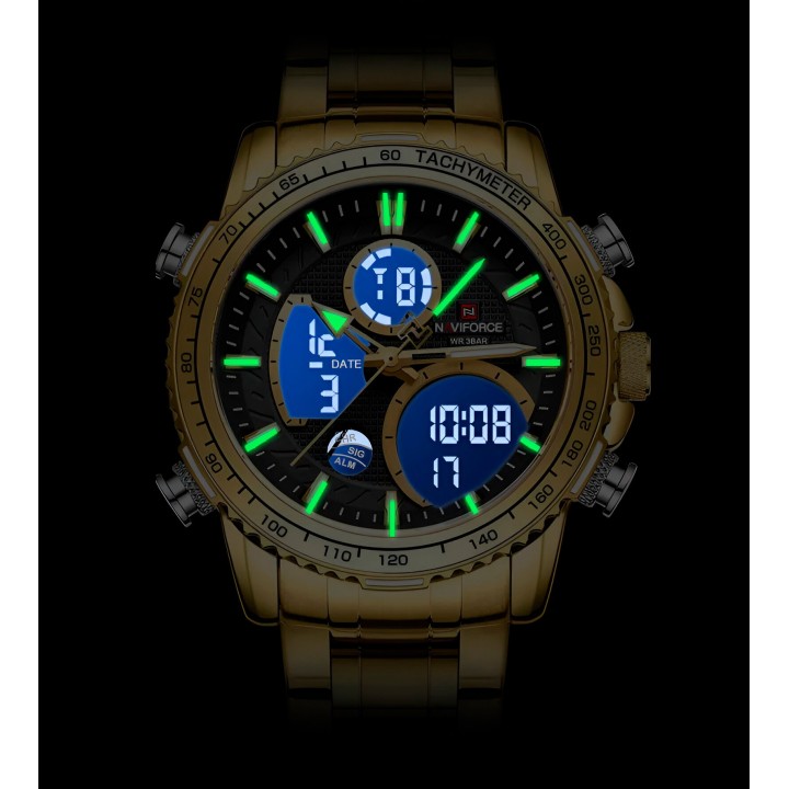 Reloj Naviforce Casual Nf9182 Crono Hombre Acero+ Estuche