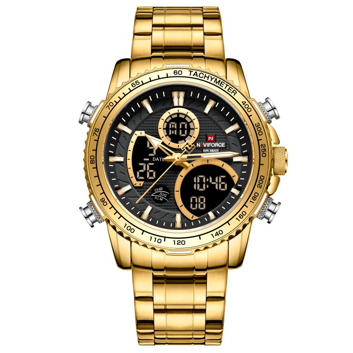 Reloj Naviforce Casual Nf9182 Crono Hombre Acero+ Estuche