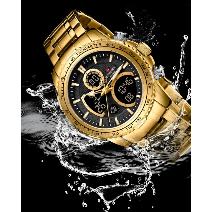 Reloj Naviforce Casual Nf9182 Crono Hombre Acero+ Estuche